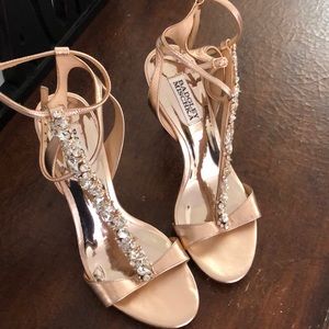Rose Gold Badgkey Mischka  Heels
